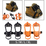 Maxbell 11 Spikes Crampons Durable Ice Cleats for Fishing Outdoor Activities Walking Black Small