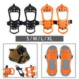 Maxbell 11 Spikes Crampons Durable Ice Cleats for Fishing Outdoor Activities Walking Black Small