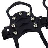 Maxbell 11 Spikes Crampons Durable Ice Cleats for Fishing Outdoor Activities Walking Black Small