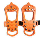Maxbell 11 Spikes Crampons Durable Ice Cleats for Fishing Outdoor Activities Walking Black Small