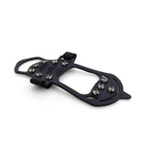 Maxbell 11 Spikes Crampons Durable Ice Cleats for Fishing Outdoor Activities Walking Black Small
