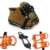 Maxbell 11 Spikes Crampons Durable Ice Cleats for Fishing Outdoor Activities Walking Black Small