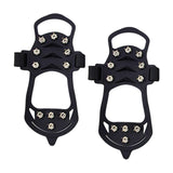 Maxbell 11 Spikes Crampons Durable Ice Cleats for Fishing Outdoor Activities Walking Black Small