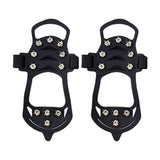 Maxbell 11 Spikes Crampons Durable Ice Cleats for Fishing Outdoor Activities Walking Black Small