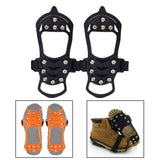 Maxbell 11 Spikes Crampons Durable Ice Cleats for Fishing Outdoor Activities Walking Black Small