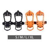 Maxbell 11 Spikes Crampons Durable Ice Cleats for Fishing Outdoor Activities Walking Black Small