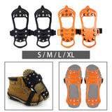 Maxbell 11 Spikes Crampons Durable Ice Cleats for Fishing Outdoor Activities Walking Black Small