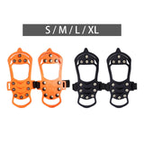 Maxbell 11 Spikes Crampons Durable Ice Cleats for Fishing Outdoor Activities Walking Black Small