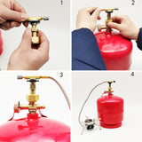 Maxbell Gas Cylinder Converter Durable Gas Tank Adapter Camping Hiking Outdoor