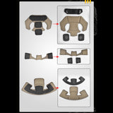 Maxbell Universal Helmet Padding Kit Replacement Breathable Protective Mat Liner Pad Black