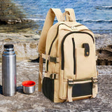 Maxbell Computer Bag Daypack Gifts Travel Backpacking Tote Storage Laptop Backpack Light Khaki