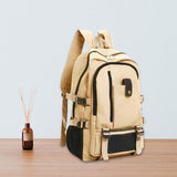 Maxbell Computer Bag Daypack Gifts Travel Backpacking Tote Storage Laptop Backpack Light Khaki