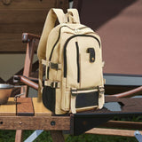 Maxbell Computer Bag Daypack Gifts Travel Backpacking Tote Storage Laptop Backpack Light Khaki
