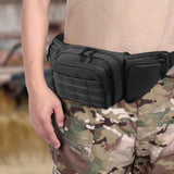 Maxbell Belt Bag Purse Adjustable Belt Pouch Waist Pack for Outdoor Climbing Hiking black