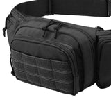 Maxbell Belt Bag Purse Adjustable Belt Pouch Waist Pack for Outdoor Climbing Hiking black