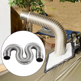 Maxbell Gas Water Heater Exhaust Pipe Strong Aluminum 2M Vent Pipe Extension Duct 70mm