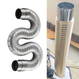 Maxbell Gas Water Heater Exhaust Pipe Strong Aluminum 2M Vent Pipe Extension Duct 70mm