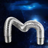Maxbell Gas Water Heater Exhaust Pipe Strong Aluminum 2M Vent Pipe Extension Duct 70mm