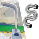 Maxbell Gas Water Heater Exhaust Pipe Strong Aluminum 2M Vent Pipe Extension Duct 80mm