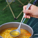 Maxbell Ultralight Titanium Long Handle Spoon Camping Dinnerware for Travel Outdoor