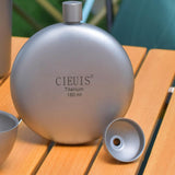Maxbell Titanium Hip Flask Portable Leakproof Drinking Cup for Travelling Camping with Funnel