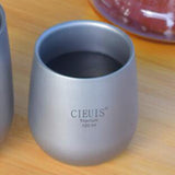 Maxbell Camping Water Mug Double Wall Titanium Cup for Outdoor Backpacking Travel 120ML