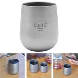 Maxbell Camping Water Mug Double Wall Titanium Cup for Outdoor Backpacking Travel 120ML