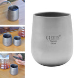 Maxbell Camping Water Mug Double Wall Titanium Cup for Outdoor Backpacking Travel 120ML