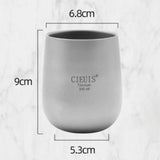 Maxbell Camping Water Mug Double Wall Titanium Cup for Outdoor Backpacking Travel 240ML