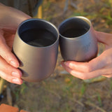 Maxbell Camping Water Mug Double Wall Titanium Cup for Outdoor Backpacking Travel 240ML
