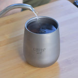 Maxbell Camping Water Mug Double Wall Titanium Cup for Outdoor Backpacking Travel 240ML