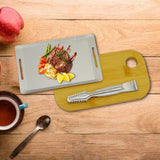 Maxbell BBQ Grill Pan Serving Tongs Portable Simple Design Barbecue for Restaurant