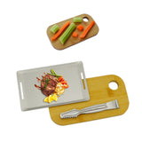 Maxbell BBQ Grill Pan Serving Tongs Portable Simple Design Barbecue for Restaurant