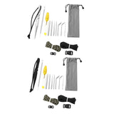 Maxbell 15x Fid Needles for Paracord Work Stainless Steel Paracord Stitching Set Black