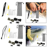 Maxbell 15x Fid Needles for Paracord Work Stainless Steel Paracord Stitching Set Black
