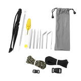 Maxbell 15x Fid Needles for Paracord Work Stainless Steel Paracord Stitching Set Black
