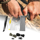 Maxbell 15x Fid Needles for Paracord Work Stainless Steel Paracord Stitching Set Black