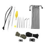 Maxbell 15x Fid Needles for Paracord Work Stainless Steel Paracord Stitching Set Argent