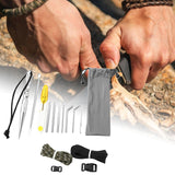 Maxbell 15x Fid Needles for Paracord Work Stainless Steel Paracord Stitching Set Argent