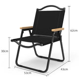 Maxbell Folding Camping Chair Collapsible Load Bearing for Travel Barbecues Black Medium