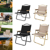 Maxbell Folding Camping Chair Collapsible Load Bearing for Travel Barbecues Black Medium