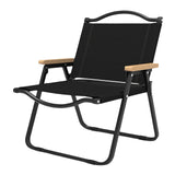 Maxbell Folding Camping Chair Collapsible Load Bearing for Travel Barbecues Black Medium