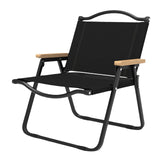 Maxbell Folding Camping Chair Collapsible Load Bearing for Travel Barbecues Black Medium