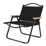 Maxbell Folding Camping Chair Collapsible Load Bearing for Travel Barbecues Black Medium