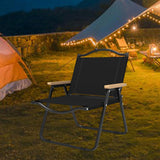 Maxbell Folding Camping Chair Collapsible Load Bearing for Travel Barbecues Black Medium
