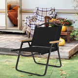 Maxbell Folding Camping Chair Collapsible Load Bearing for Travel Barbecues Black Medium