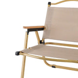 Maxbell Folding Camping Chair Collapsible Load Bearing for Travel Barbecues Khaki Medium