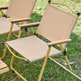 Maxbell Folding Camping Chair Collapsible Load Bearing for Travel Barbecues Khaki Medium