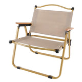 Maxbell Folding Camping Chair Collapsible Load Bearing for Travel Barbecues Khaki Medium