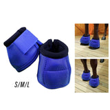 Maxbell Pair Horses Bell Boots Professional Durable Comfortable Overreach Bell Wrap S 24.5x37x12.5cm